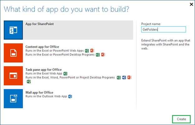 Creating App for SharePoint